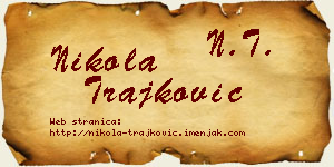 Nikola Trajković vizit kartica